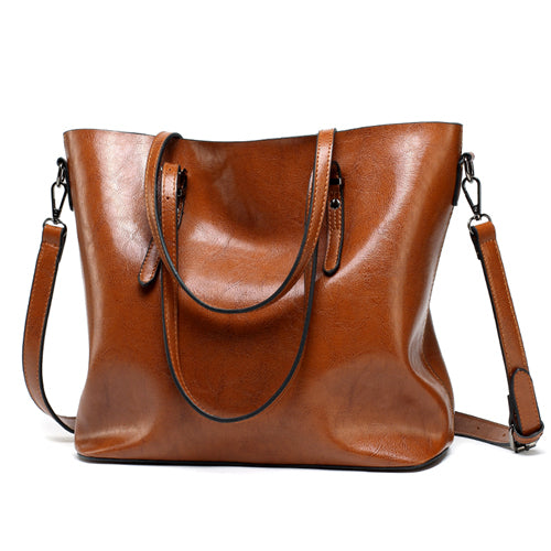 Women Leather Handbags Lady Large Tote Bag Female Pu Shoulder Bags Bolsas Femininas Sac A Main Brown Black Red