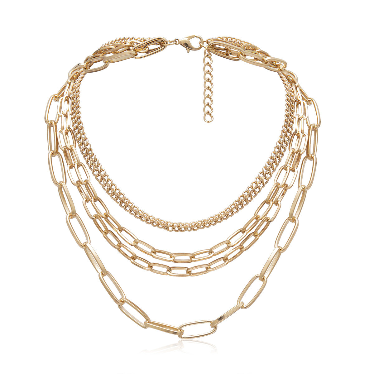 Multi-Layer Chains •  Silver Gold Plated Alloy