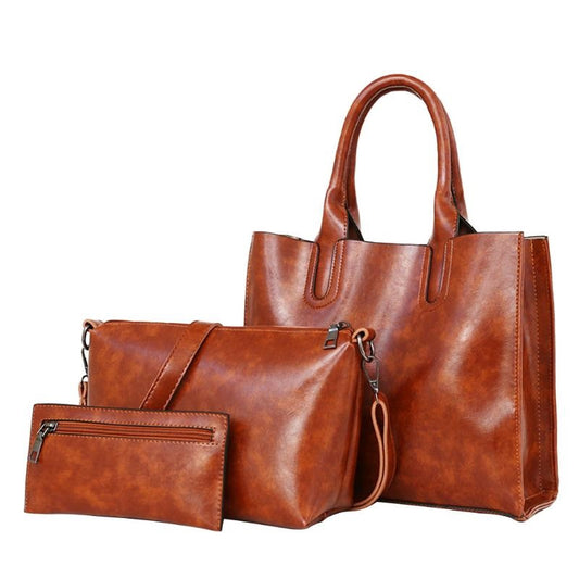 Trunk Tote Shoulder Bag • Oil Wax Leather Set