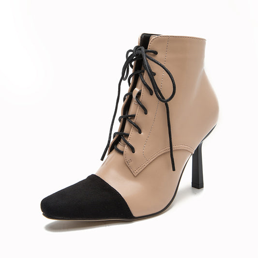 Pointed Toe High Heel Boots • PU Leather Boots