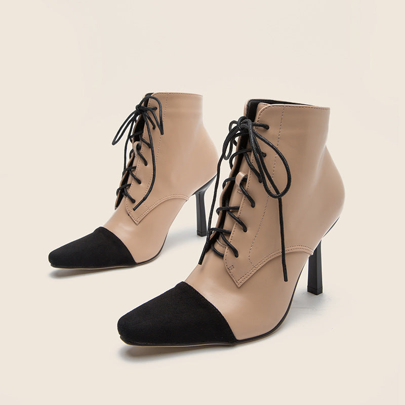 Pointed Toe High Heel Boots • PU Leather Boots