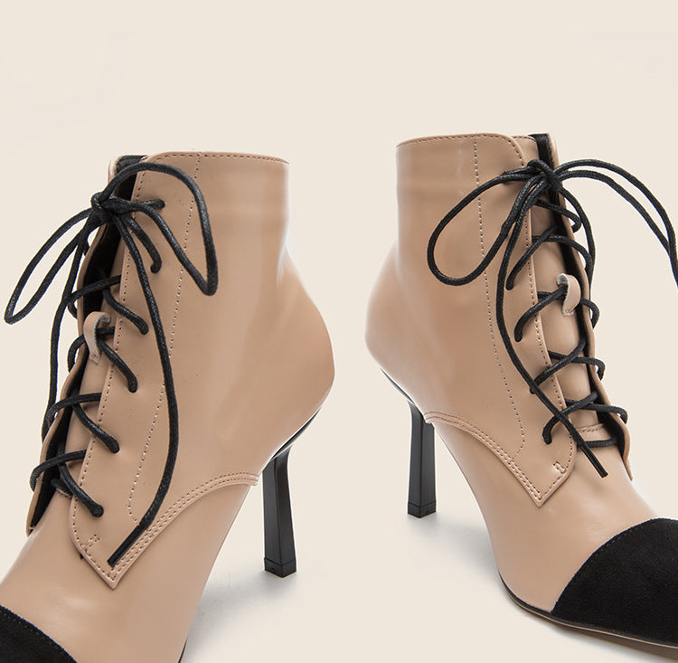 Pointed Toe High Heel Boots • PU Leather Boots