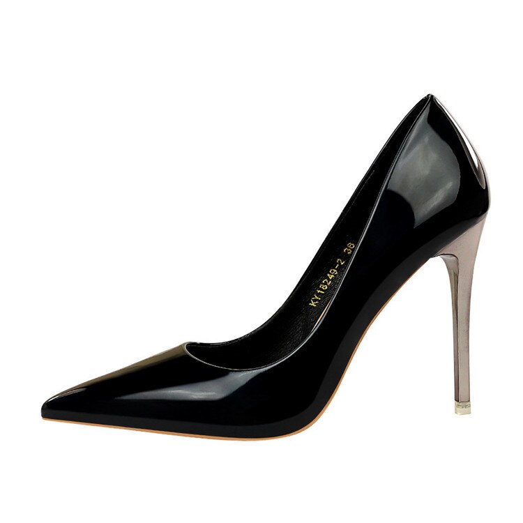 Patent Leather Stiletto • PU Leather Shoes