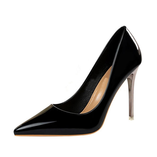 Patent Leather Stiletto • PU Leather Shoes