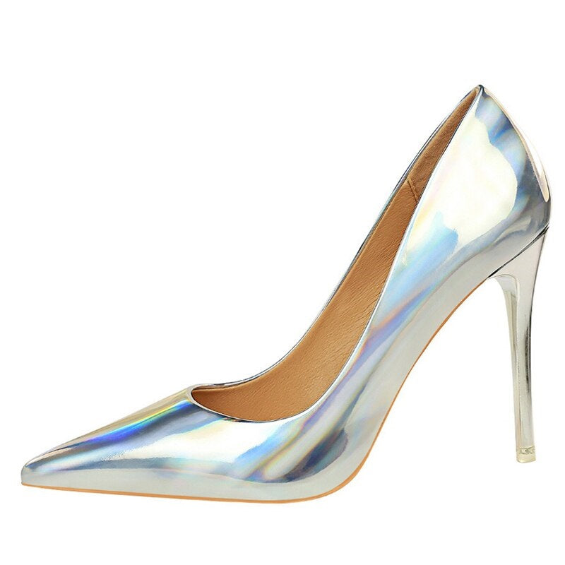 Patent Leather Stiletto • PU Leather Shoes