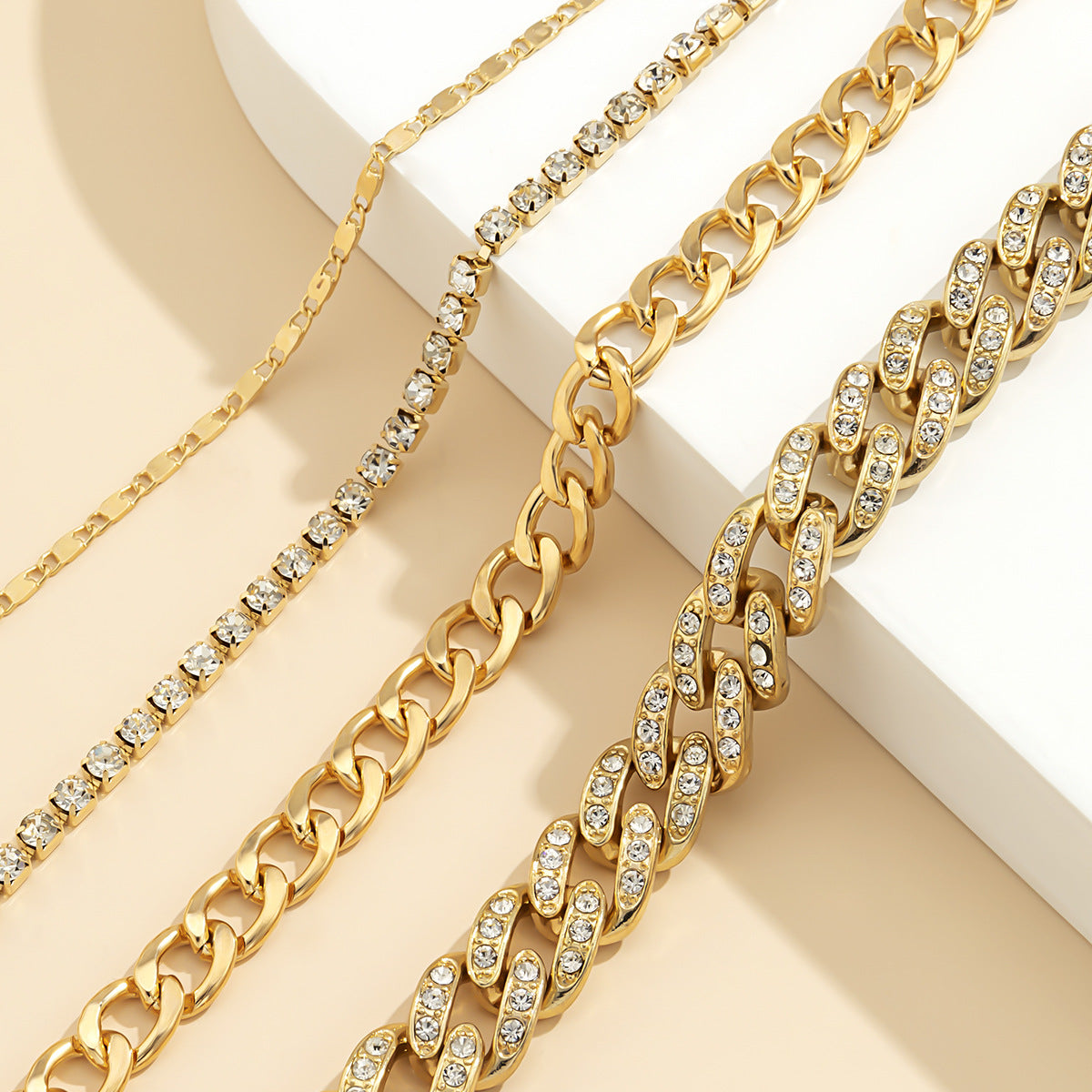 Cuban Diamond Suit Bracelets • Rhinestones Zircon Chains