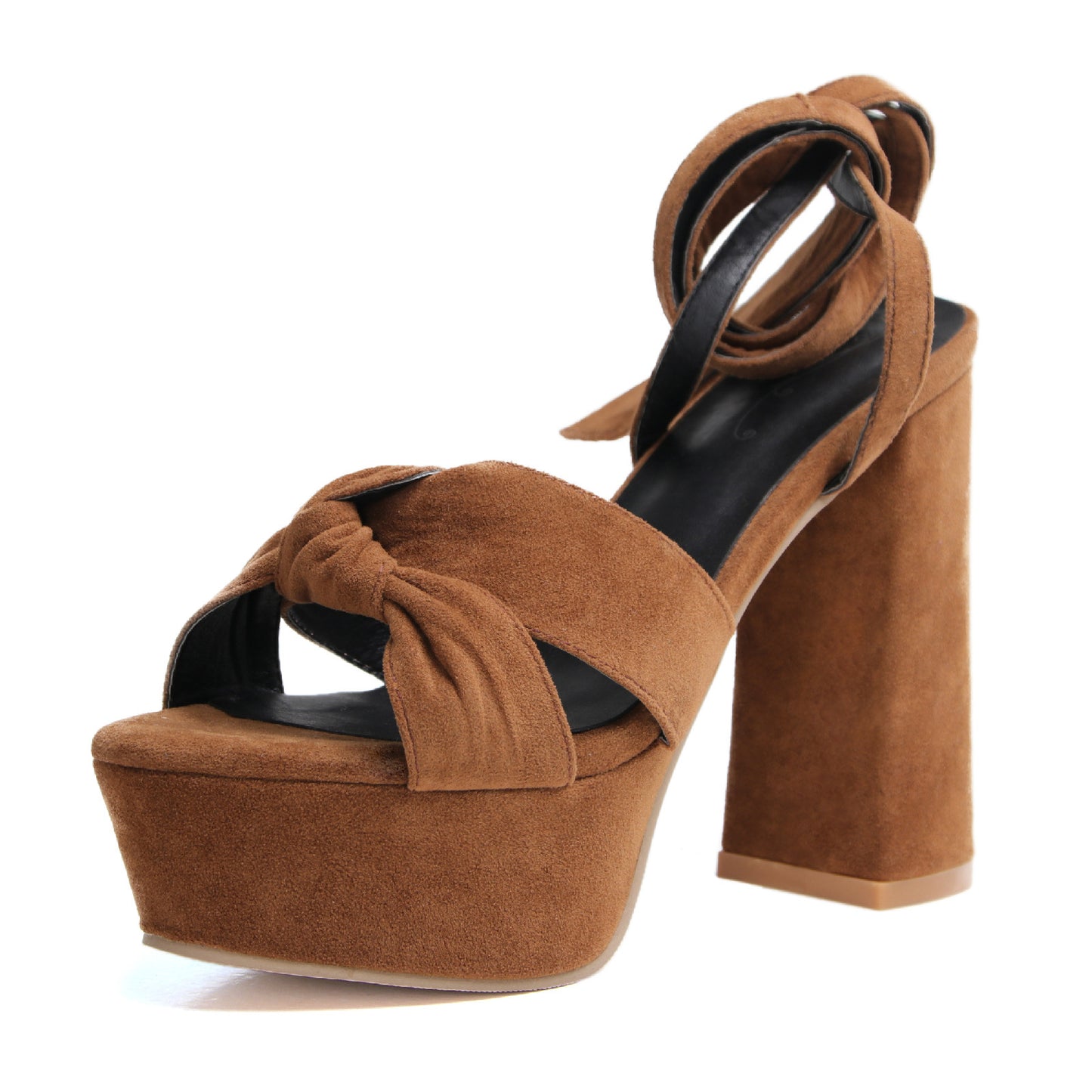 Ankle Strap Chunky Platforms • PU Leather Sandals