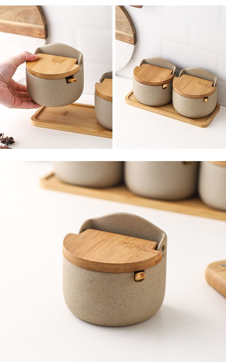 Seasoning Jar • Terracotta Bamboo Box