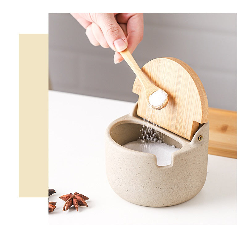 Seasoning Jar • Terracotta Bamboo Box