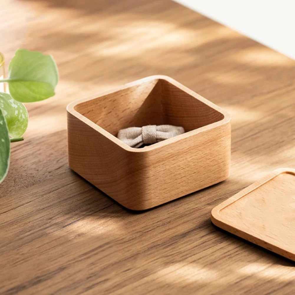 Small Wooden Box • Beech Gift Jewelry Storage