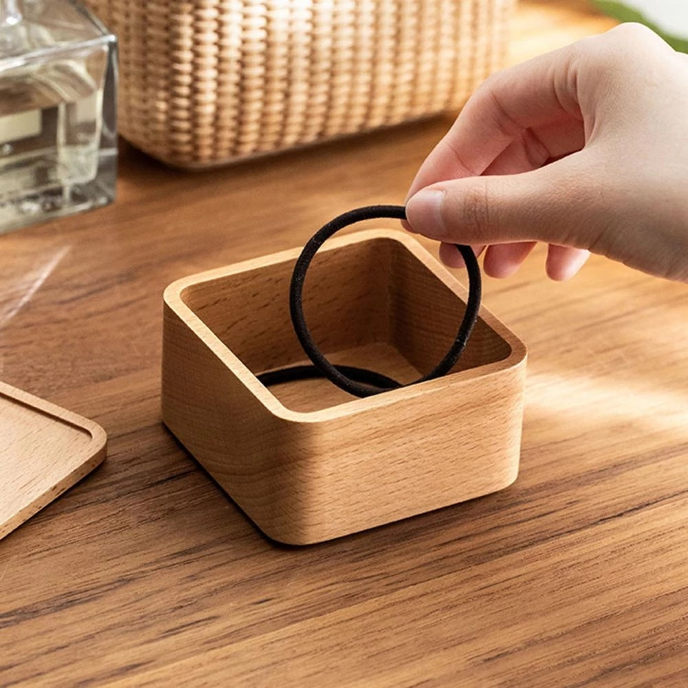 Small Wooden Box • Beech Gift Jewelry Storage