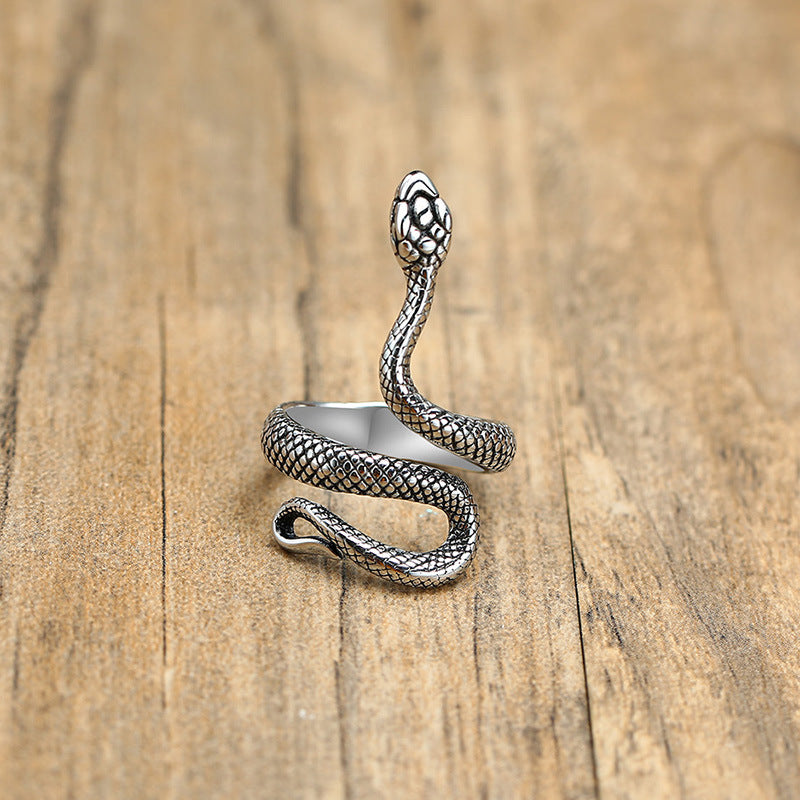 Index Finger Snake Ring • Stainless Steel