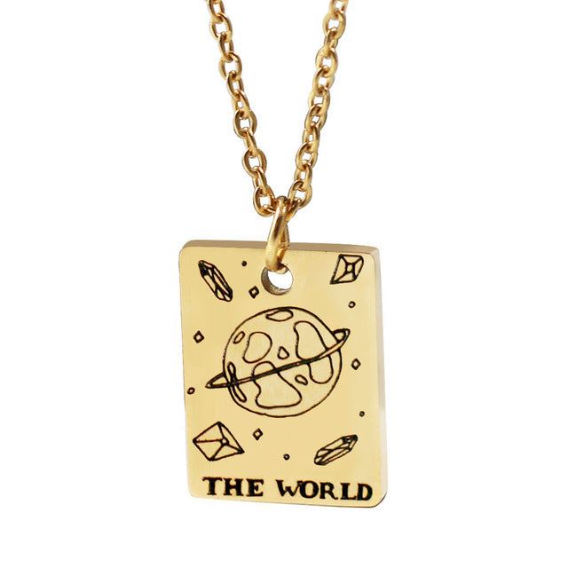 Tarot Cards Clavicle Chain • Gold Plated Stainless Steel