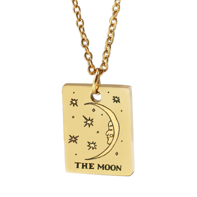 Tarot Cards Clavicle Chain • Gold Plated Stainless Steel