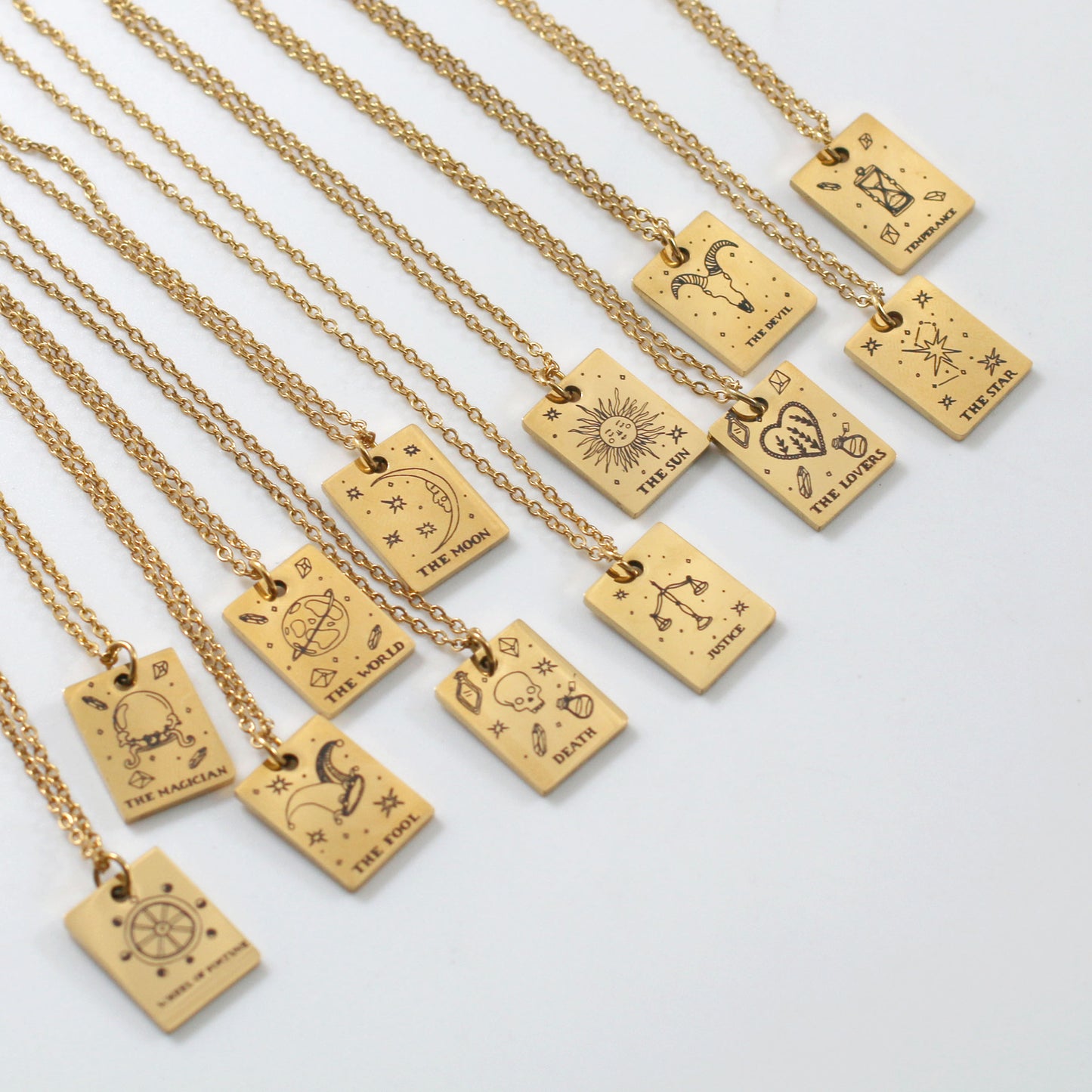 Tarot Cards Clavicle Chain • Gold Plated Stainless Steel