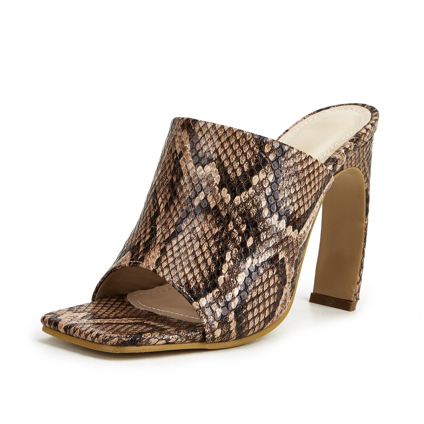 Snakeskin Pattern Mules • PU Leather Slippers