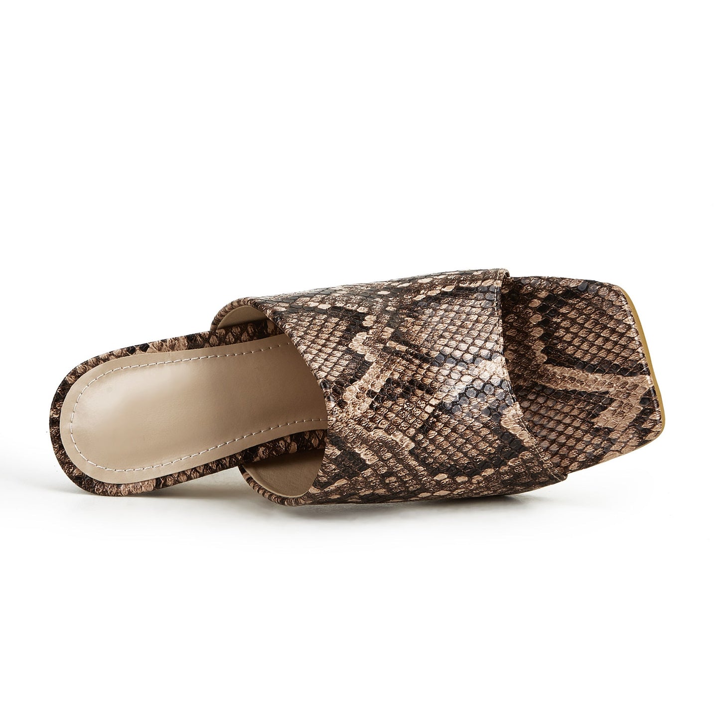 Snakeskin Pattern Mules • PU Leather Slippers