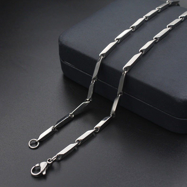 Titanium Steel Necklace • Stainless Steel Melon Chain