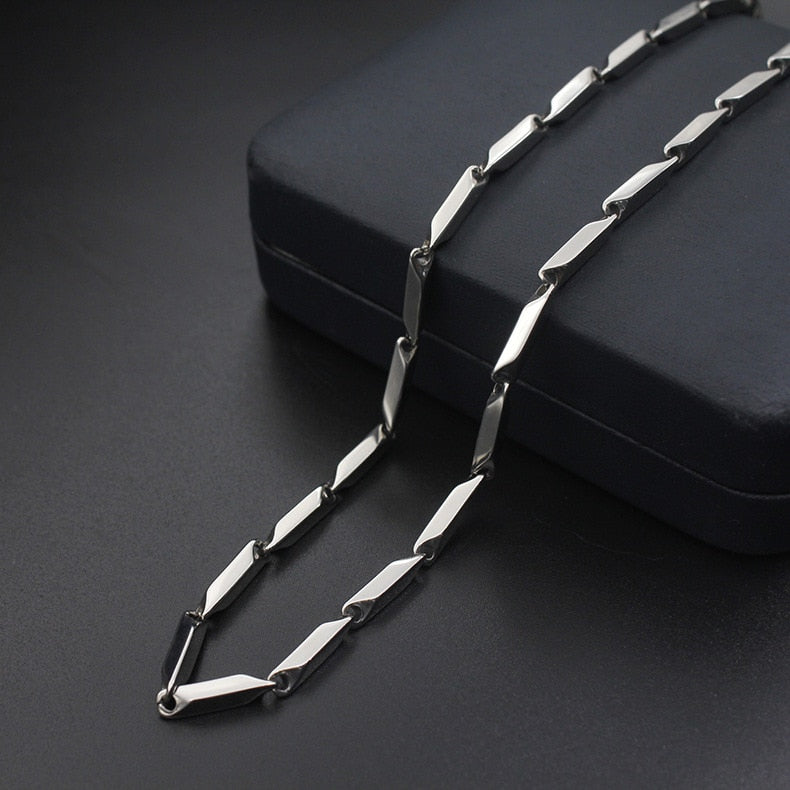 Titanium Steel Necklace • Stainless Steel Melon Chain