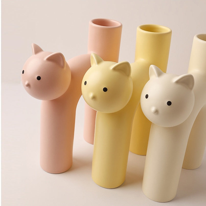 Tubular Cat Vase • Living Room Decoration