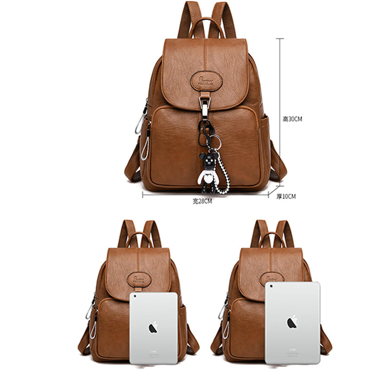 Vintage Leather Backpack • Soft PU Leather Bag