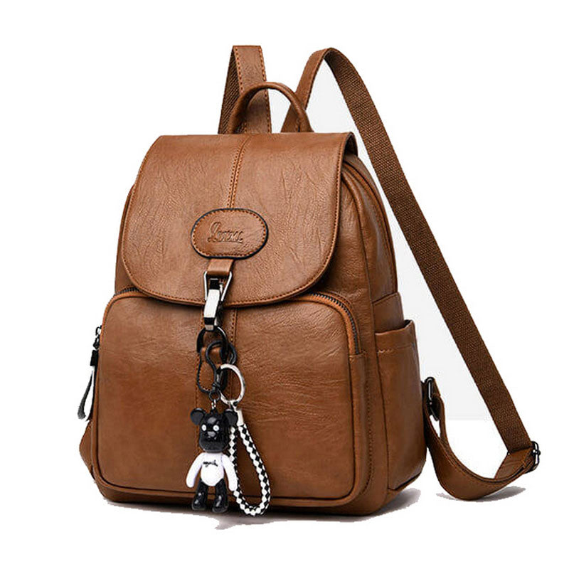 Vintage Leather Backpack • Soft PU Leather Bag