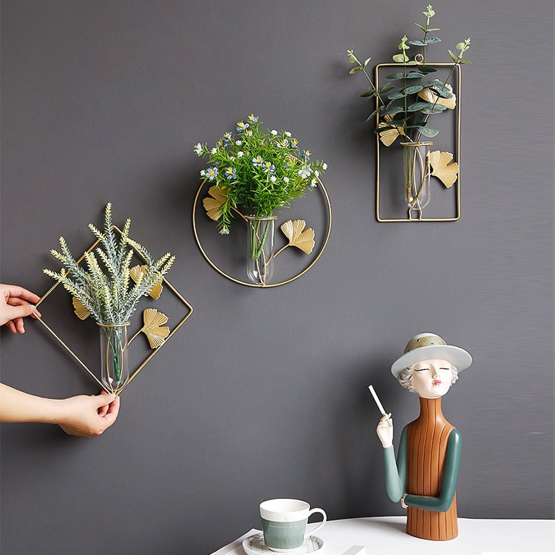 Wall Flowers Vase • Wall Hanging Iron Pots