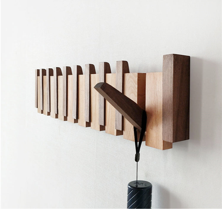 Wall-Mounted Hook • Black Walnut Coat Rack