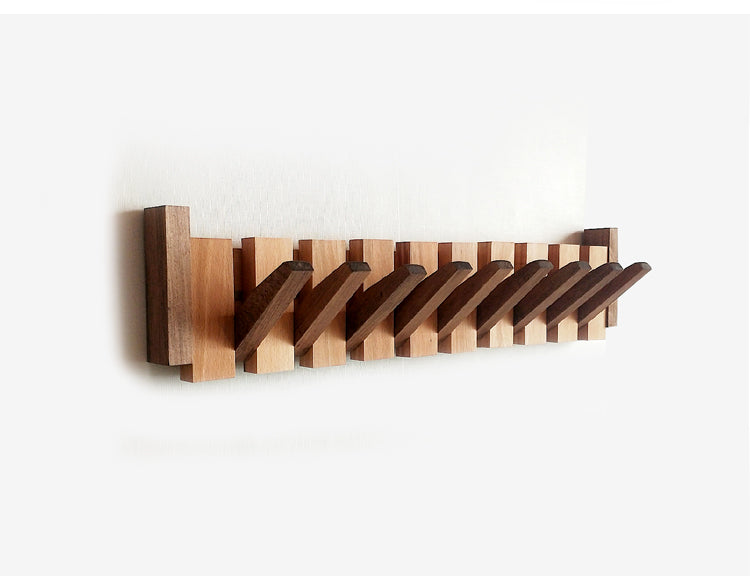 Wall-Mounted Hook • Black Walnut Coat Rack