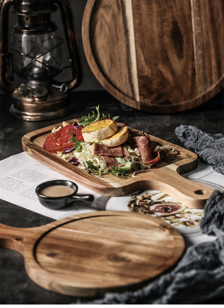 Western Steak Plate • Wooden Pizza Tray