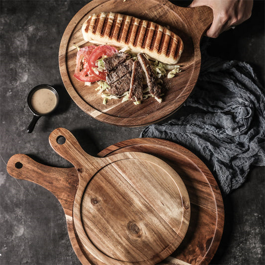 Western Steak Plate • Wooden Pizza Tray