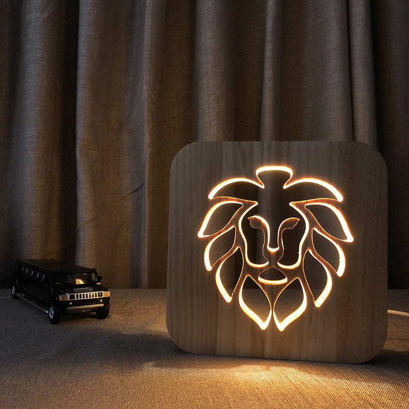 Wooden Night Light • 3D USB Desk Lights