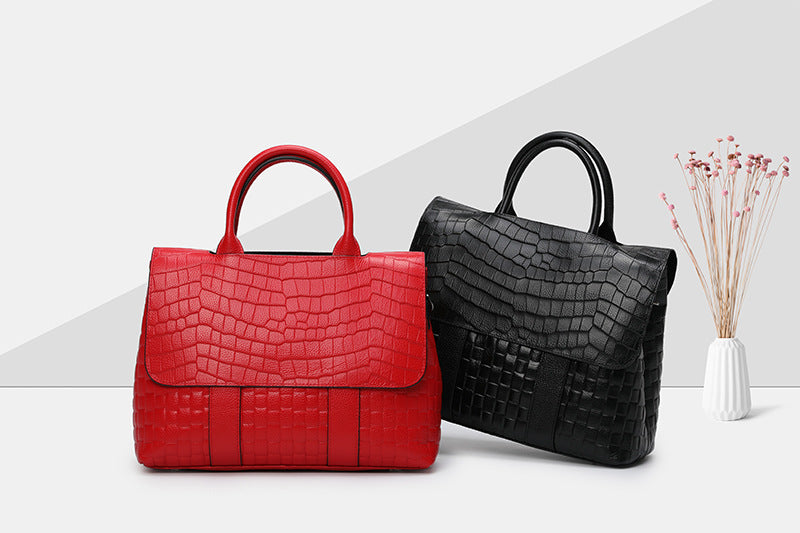 Tote Shoulder Handbag • Alligator Leather Bag