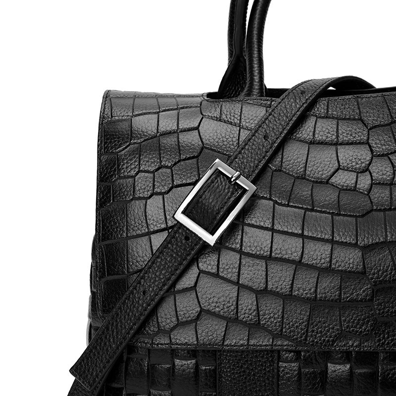 Tote Shoulder Handbag • Alligator Leather Bag