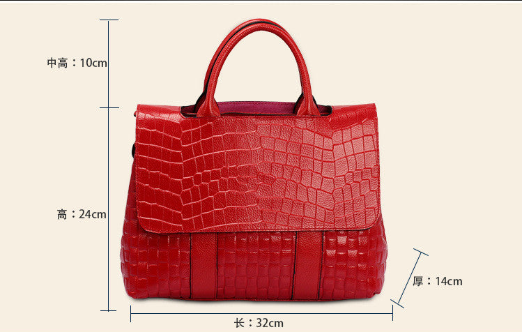 Tote Shoulder Handbag • Alligator Leather Bag