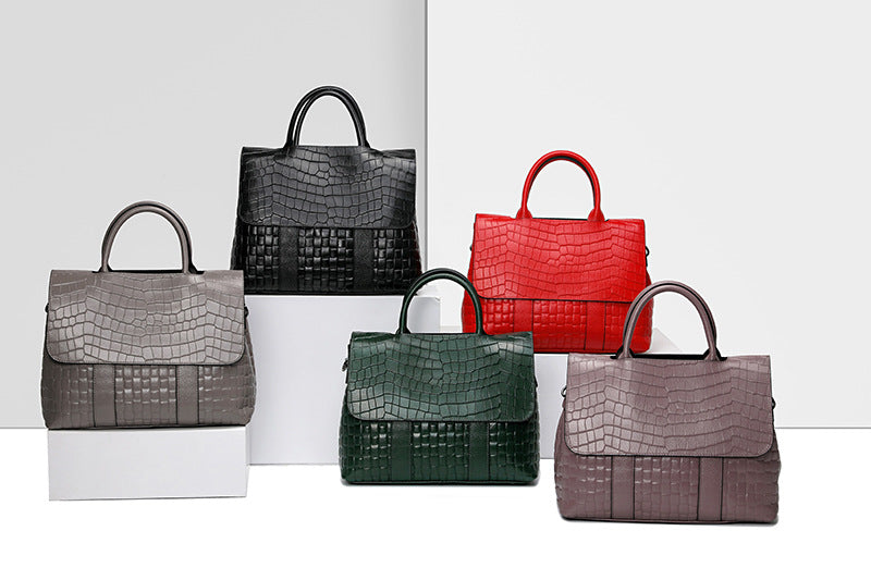 Tote Shoulder Handbag • Alligator Leather Bag