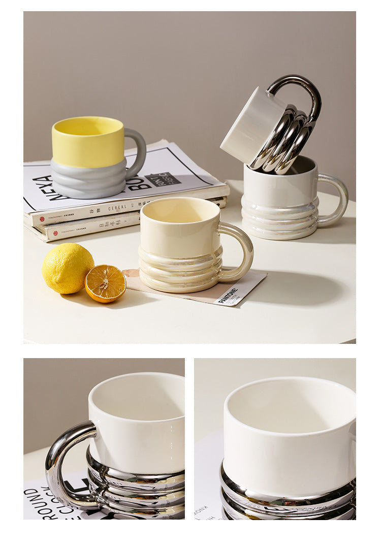 Ceramic Coffee Cup • Electroplated Mugs