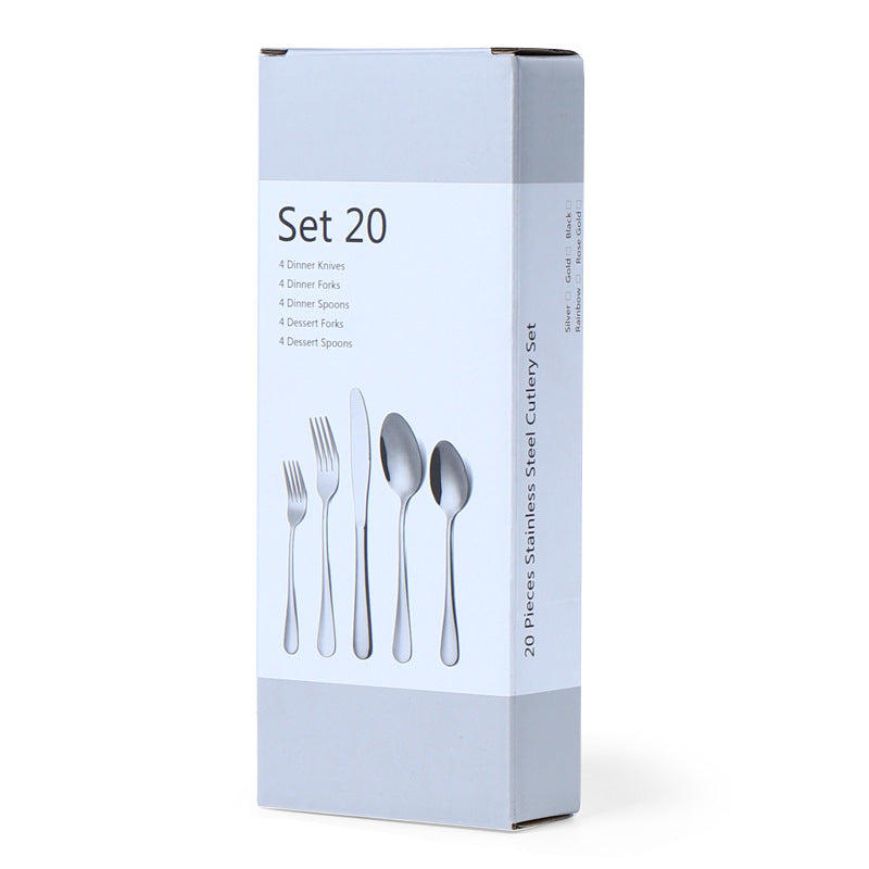 20 Pieces Cutlery Set • Gold Plated Stainless Steel