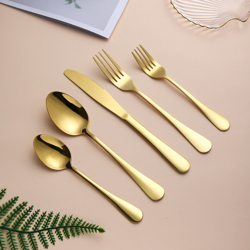 20 Pieces Cutlery Set • Gold Plated Stainless Steel