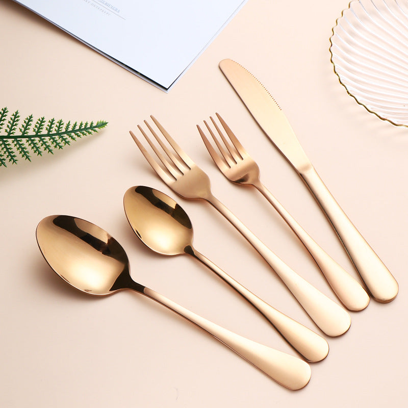 20 Pieces Cutlery Set • Gold Plated Stainless Steel