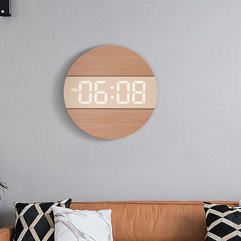 Round Digital Clock • Wall Hanging Clock