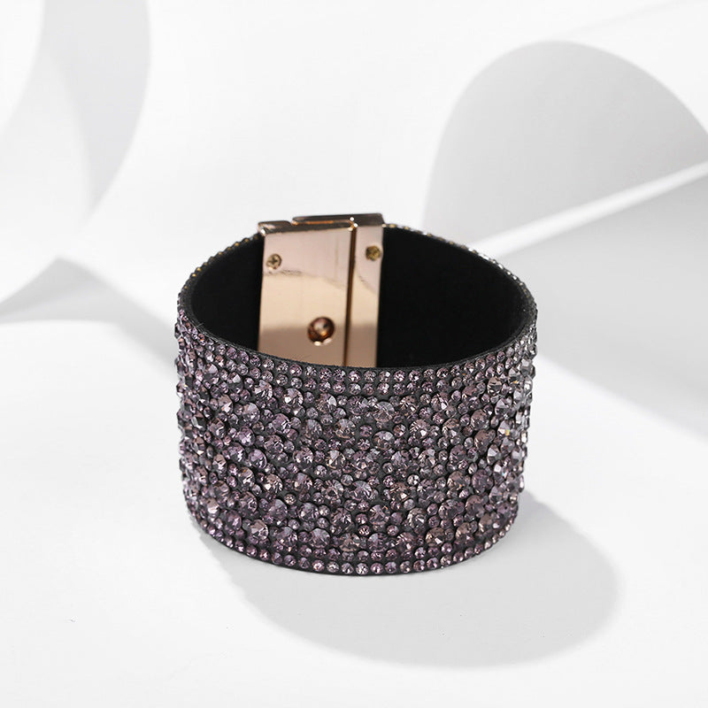 Bohemia Magnetic Buckle • Wide Crystal Bracelet