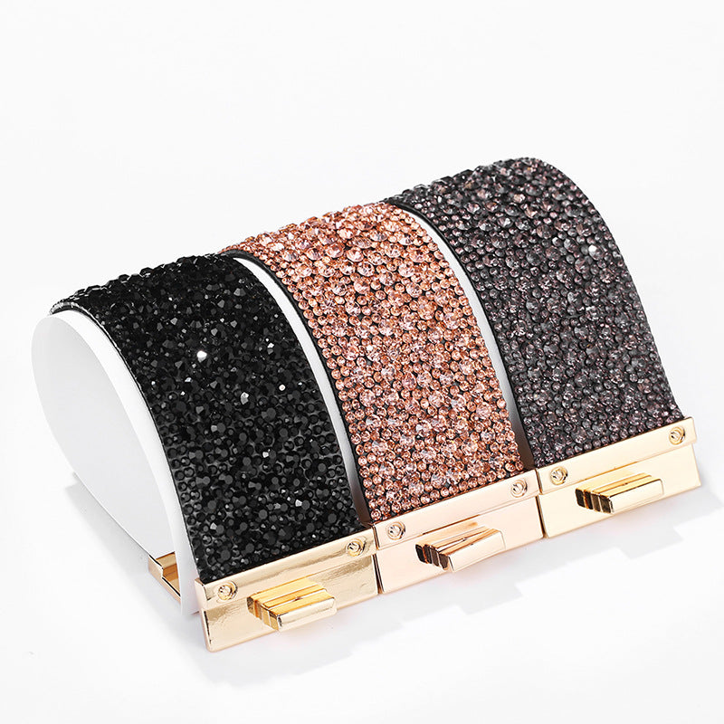 Bohemia Magnetic Buckle • Wide Crystal Bracelet