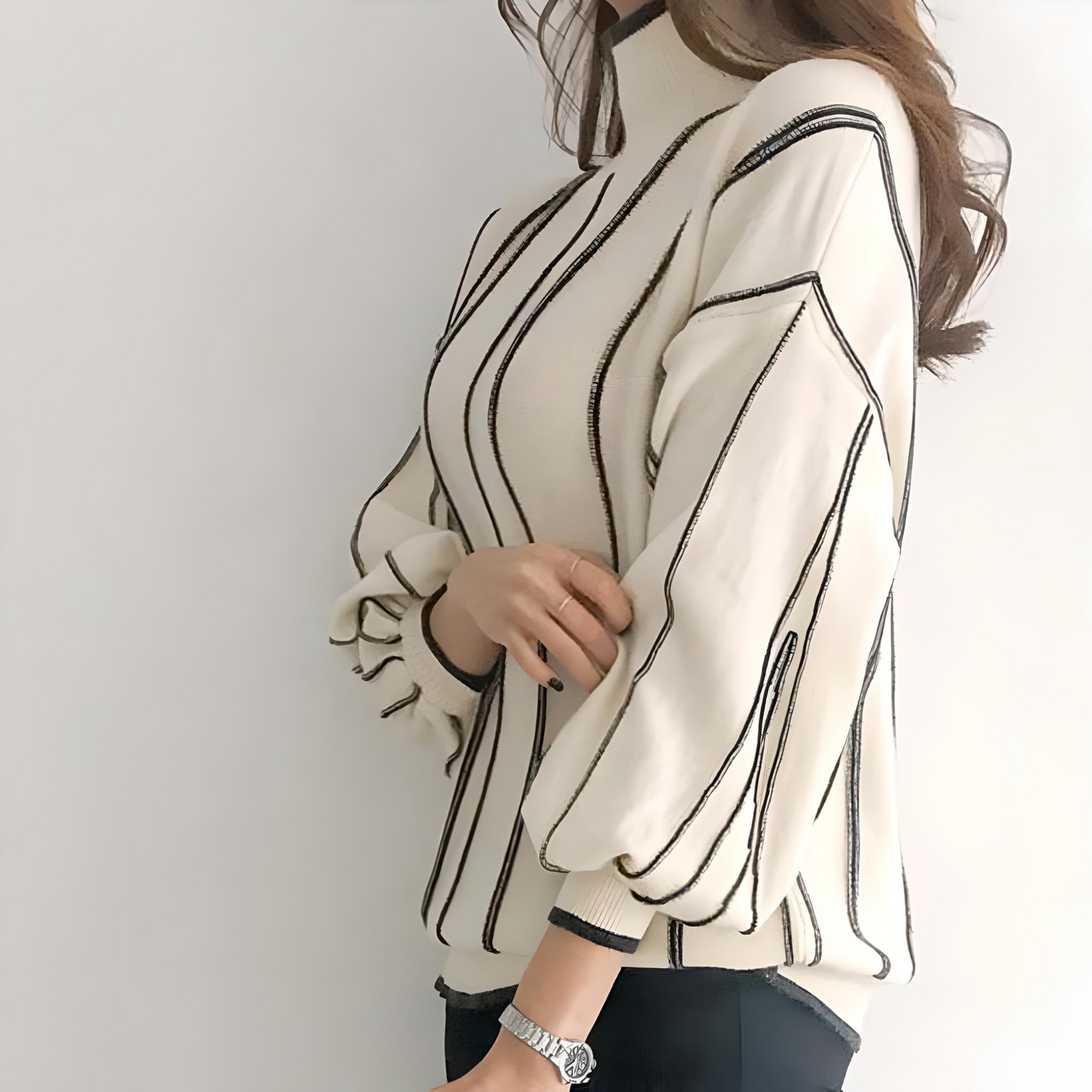 Elegant Stripped Sweater • Autumn Knitted Jumper