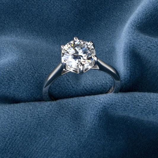 Engagement Ring • Platinum Moissanite