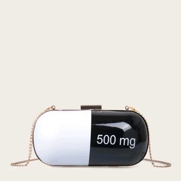 Luxury Oval Purse • Crossbody Pill Clutch