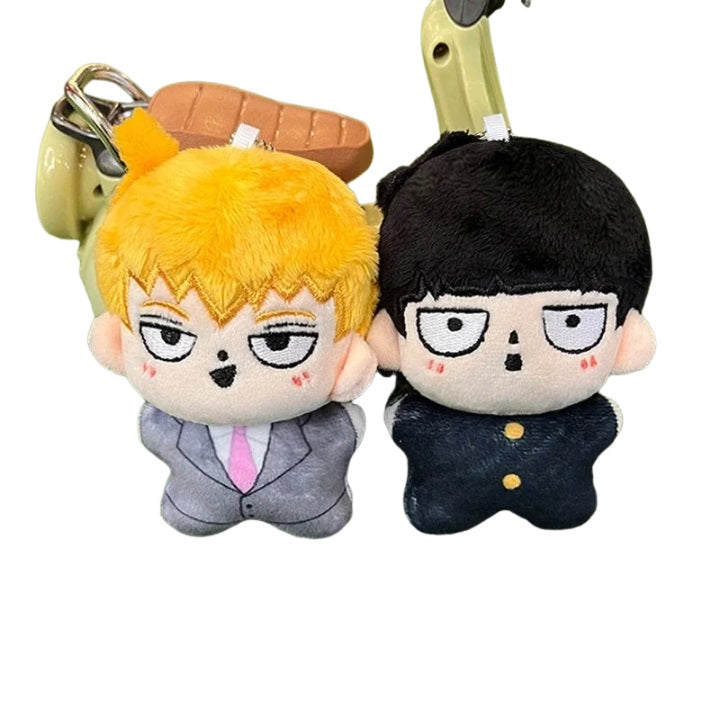 Shigeo & Arataka Key Chain Pendant • Mob Psycho Plush Doll