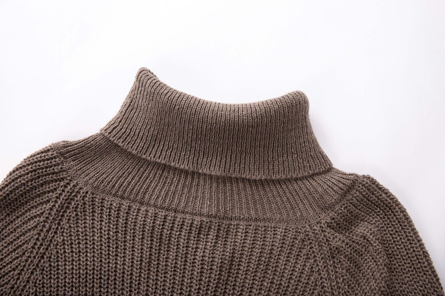 Turtleneck Poncho • Oversized Knitted Sweater