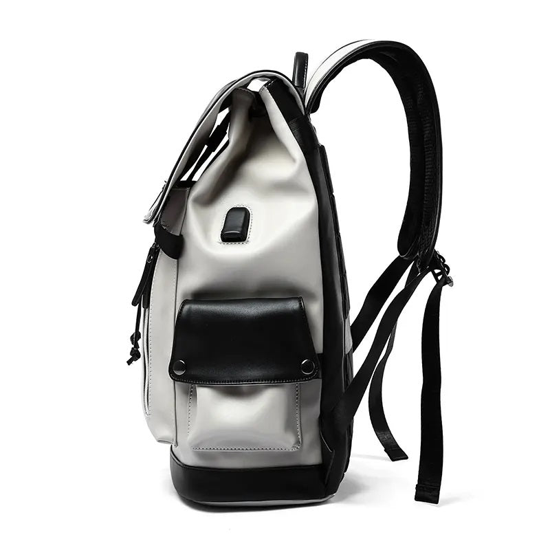 Waterproof Laptop Bag • PU Leather Backpack