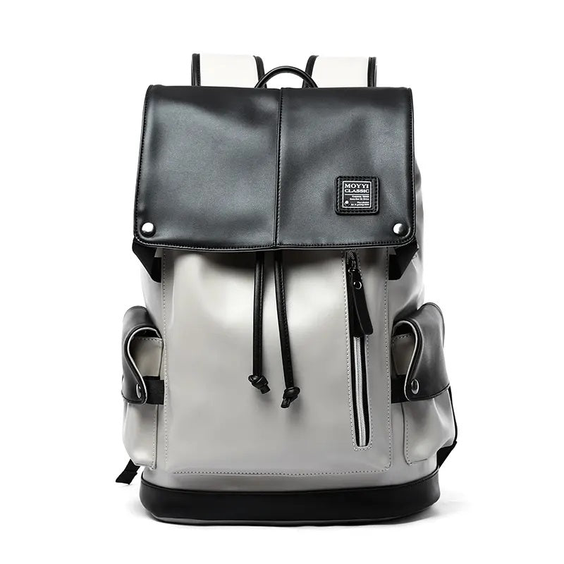 Waterproof Laptop Bag • PU Leather Backpack